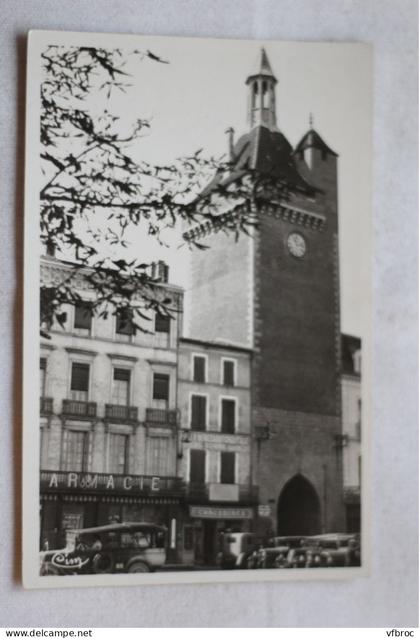 Cpsm, Villeneuve sur Lot, la porte de Paris, Lot et Garonne 47