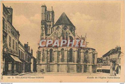 CPA Villeneuve sur Yonne - Abside de l'Eglise Notre Dame