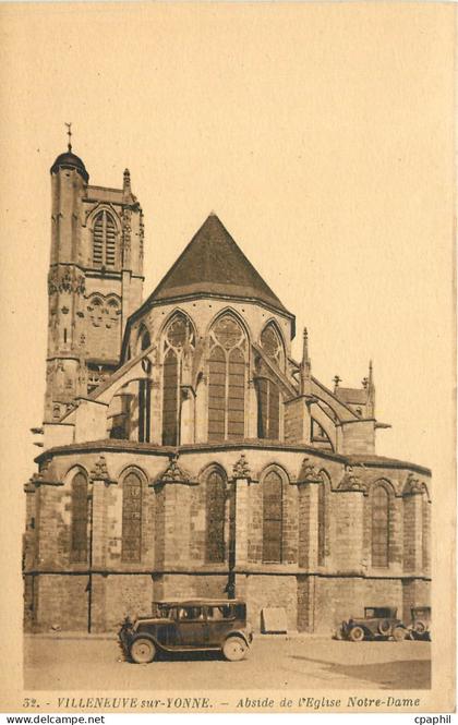 CPA Villeneuve sur Yonne Abside de l'Eglise Notre Dame