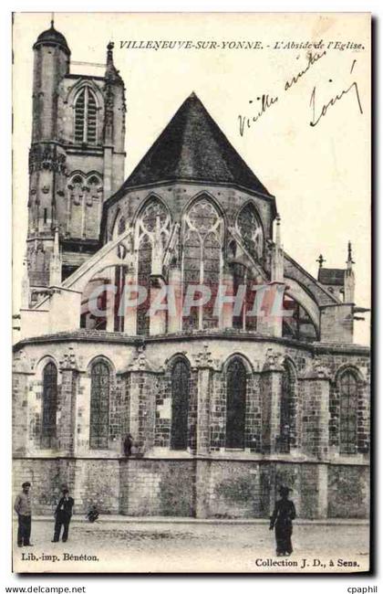 CPA Villeneuve sur Yonne L'Abside de l'Eglise