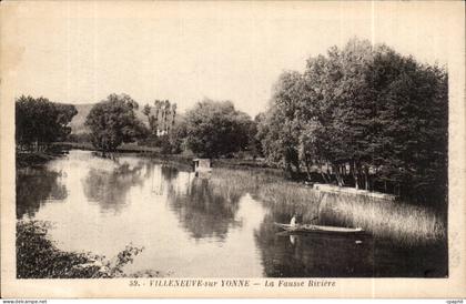 CPA Villeneuve sur Yonne La faussse riviere
