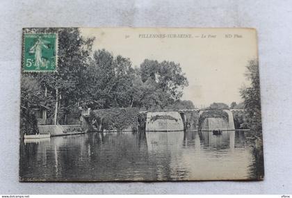 Cpa 1913, Villennes sur Seine, le pont, Yvelines 78