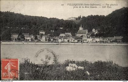 CPA Villequier Vue Generale Prise de la Rive Gauche