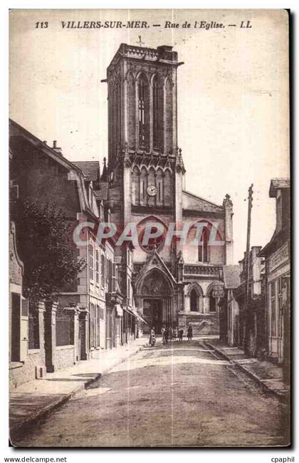 CPA Villers Sur Mer Rue de I Eglise