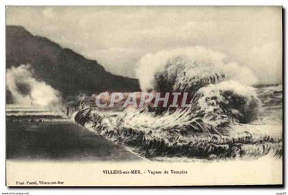 CPA Villers Sur Mer Vagues De Tempete