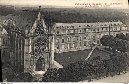 CPA Chateau de Vincennes La Chapelle et la Pavillon de la Reine