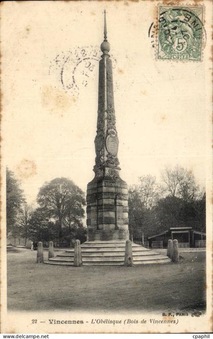 Vincennes CPA l'obelisque