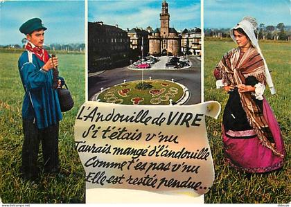 Carte Postale - 14 - Vire - Multivues - Folklore - Andouille de Vire - Flamme Postale de Vire - CPM - Voir Scans Recto-V