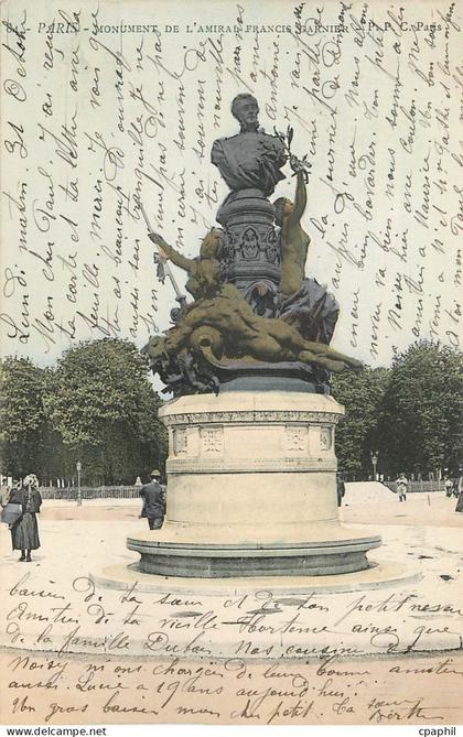 CPA Paris monument de l'amira francis garnier