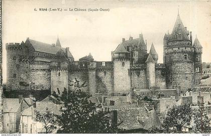 CPA Vitre I et V le chateau facade ouest