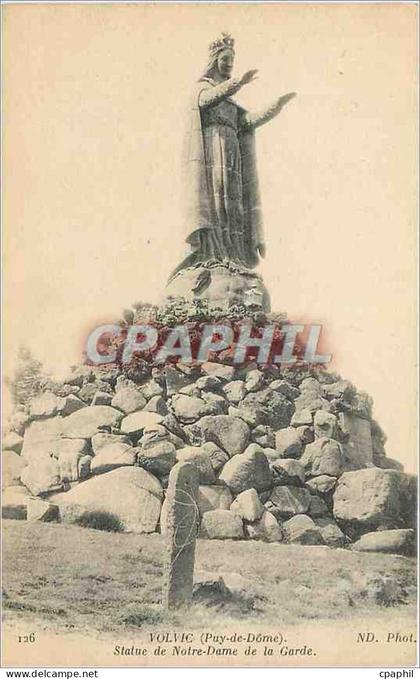 CPA Volvic Puy de Dome Statue de Notre Dame de la Garde