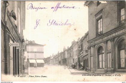 Carte Postale Ancienne de WASSY-Place Notre Dame
