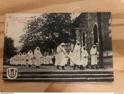 Carte postale Yssingeaux procession des Pénitents Fête-Dieu