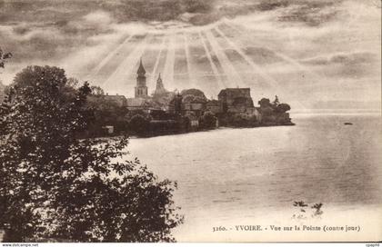 CPA Yvoire Vue sur la Pointe contre jour