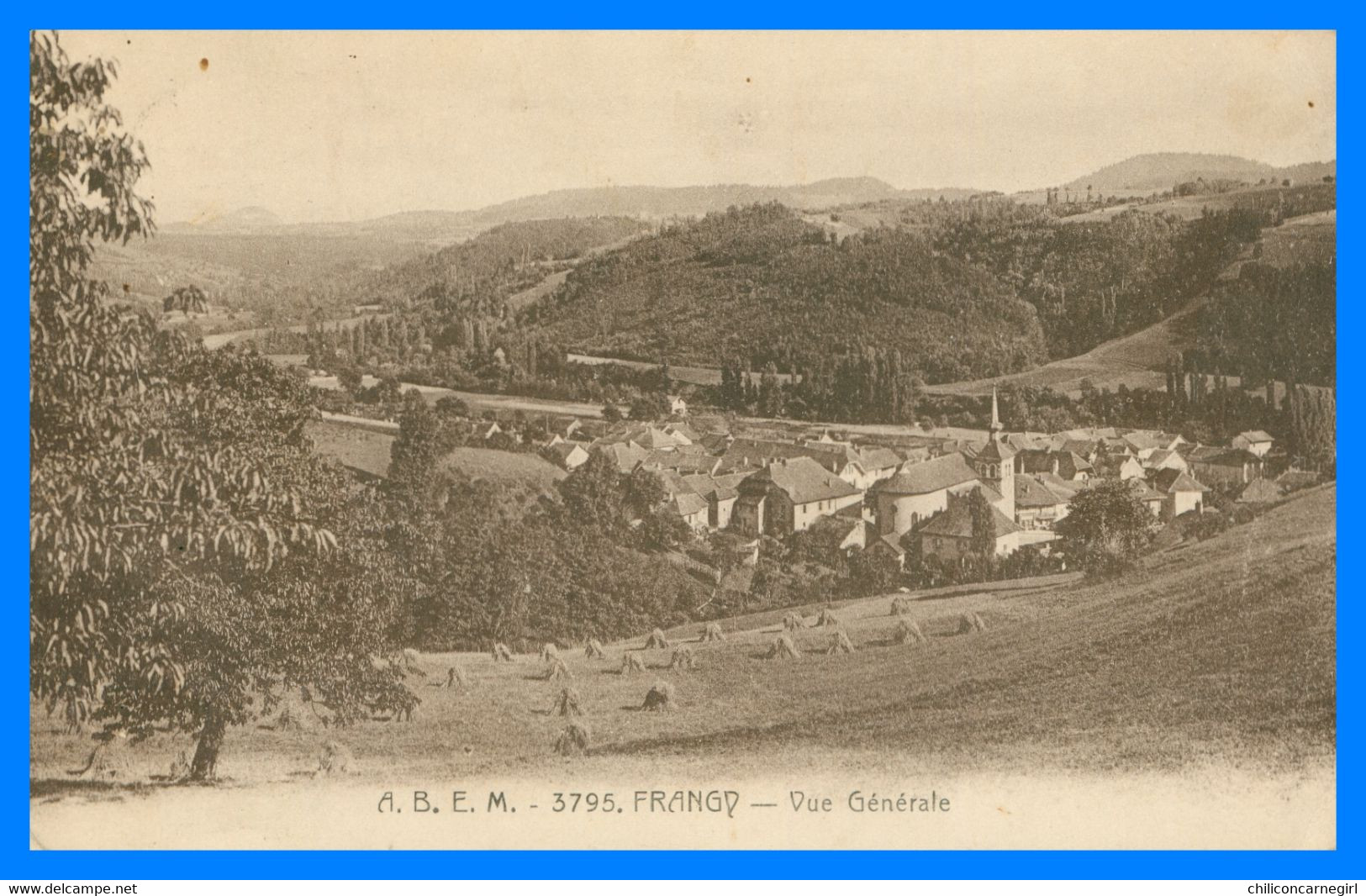 * FRANGY - Vue Générale - Champs - Eglise - 3795 - Edit. A.B.E.M. - 1946