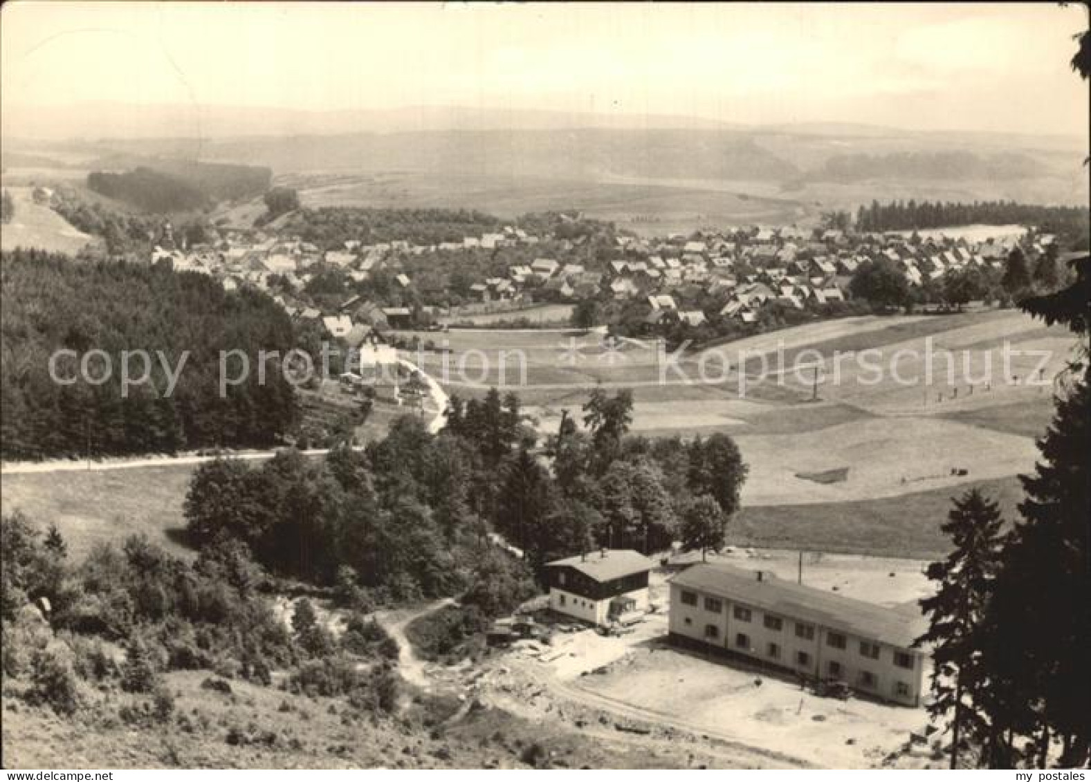 Frankenhain Thueringen Blick vom Eisenberg