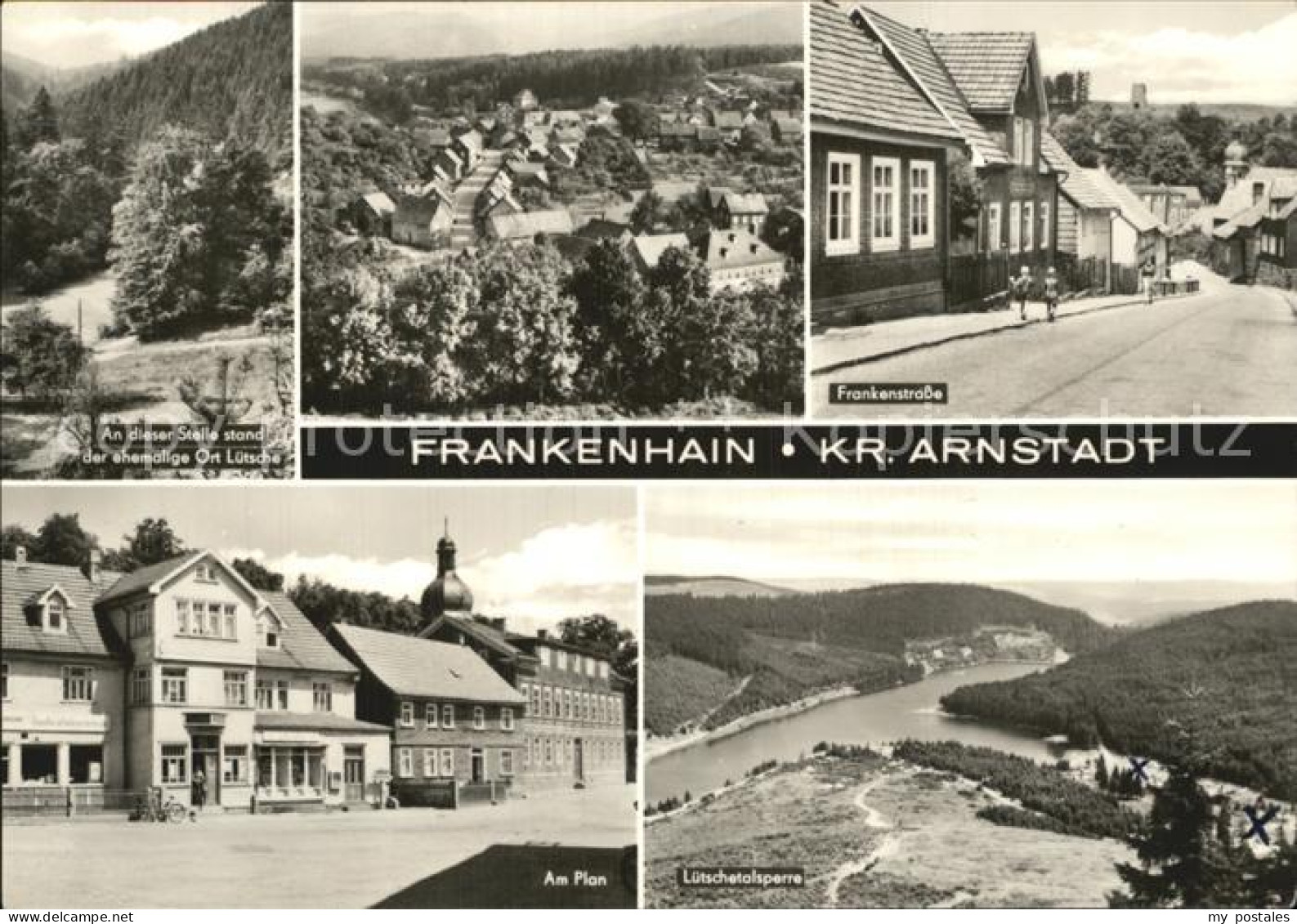 Frankenhain Thueringen Luetschetalsperre Frankenstrasse Plan