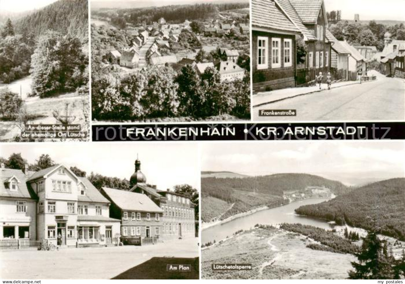 Frankenhain Thueringen Panorama Frankenstrasse Am Plan Luetschetalsperre