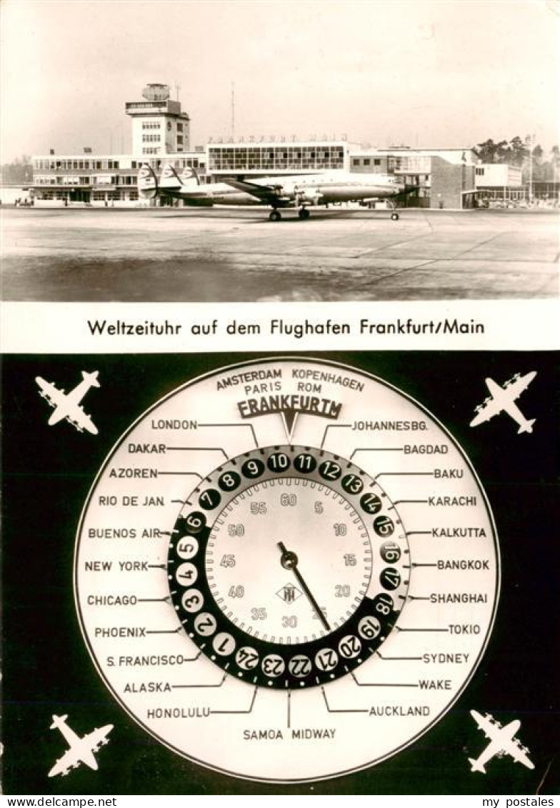 Frankfurt Main Flughafen Frankfurt Rhein Main mit Weltzeituhr