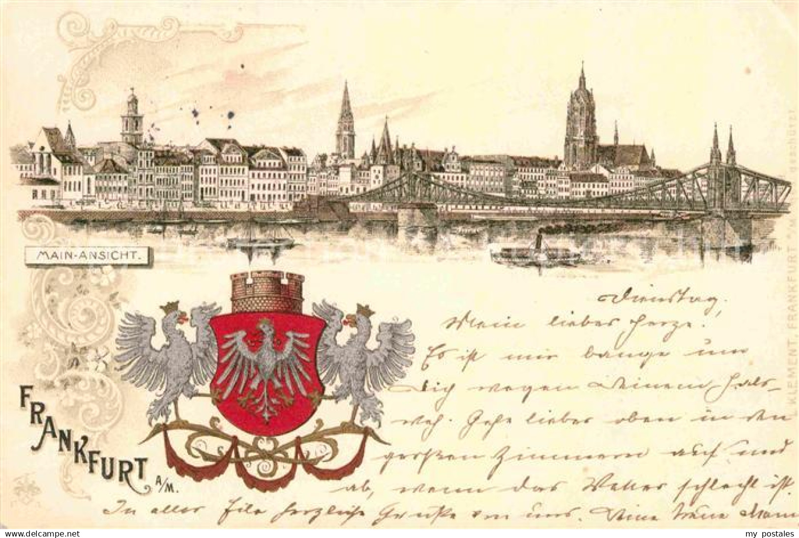 Frankfurt Main Main Stadtansicht