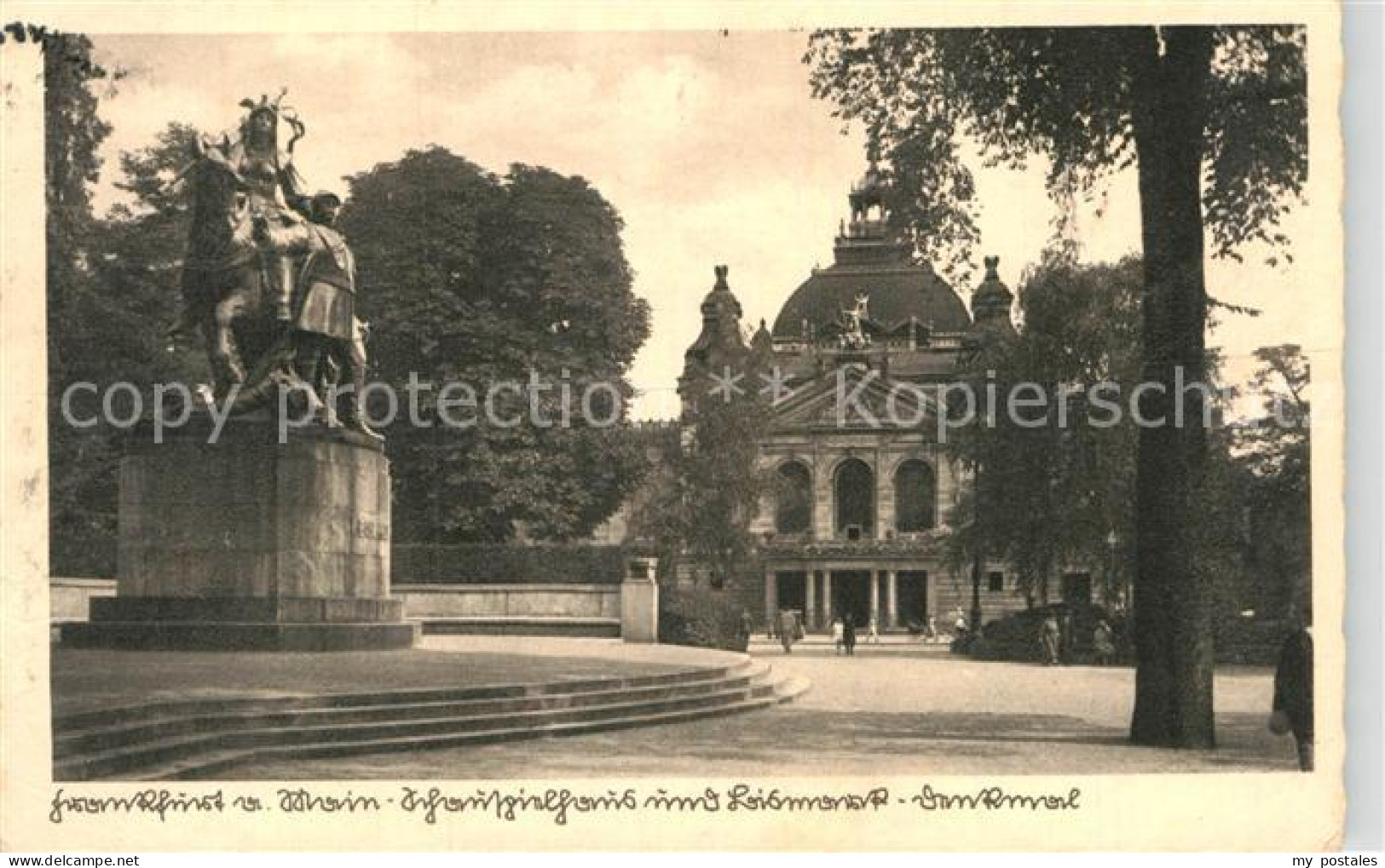 Frankfurt Main Schauspielhaus Bismark Denkmal