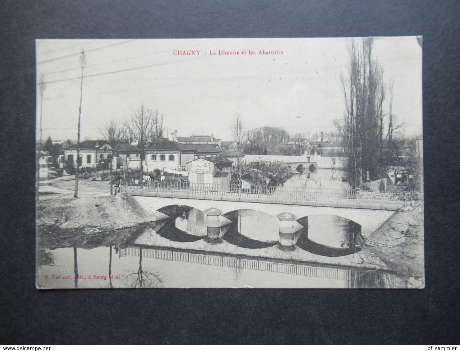 Frankreich AK 1904 Chagny La Dheune et les Abattoirs Verlag R. Farrand Stempel Gare De Chagny