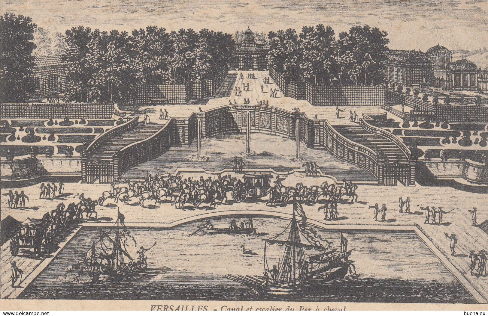 Frankreich AK Versailles – Canal et escalier du Fer à cheval – historische Ansicht – ungebraucht