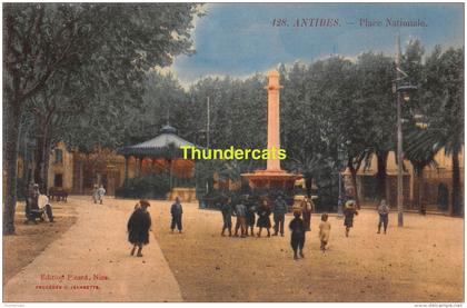 CPA COLORISEE 06 EDITION PICARD NICE  ANTIBES PLACE NATIONALE