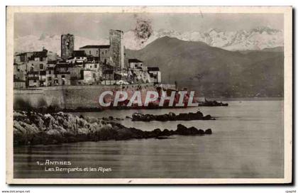 CPA Antibes Les Remparts Et Les Alpes
