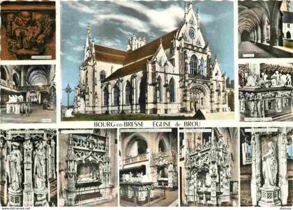 01 - Bourg en Bresse - Eglise de Brou - intérieur de l'Eglise de Brou - Carte Dentelée - CPSM grand format - Voir Scans