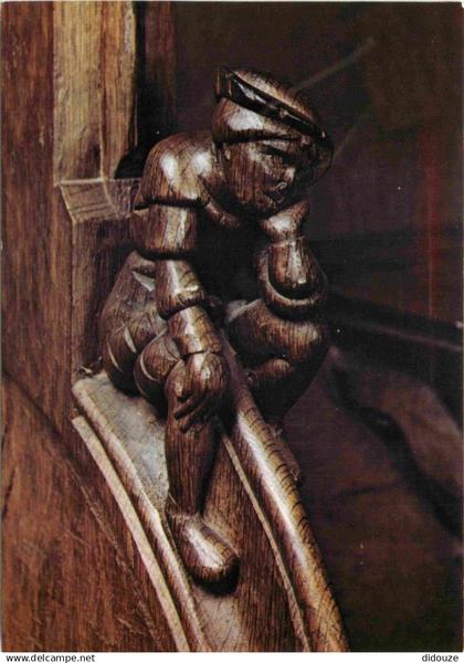 01 - Bourg en Bresse - Eglise de Brou - intérieur de l'Eglise de Brou - Les Stalles de Bois - La Paresse - Boiseries - A