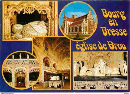 01 - Bourg en Bresse - Eglise de Brou - intérieur de l'Eglise de Brou - Multivues - CPM - Voir Scans Recto-Verso