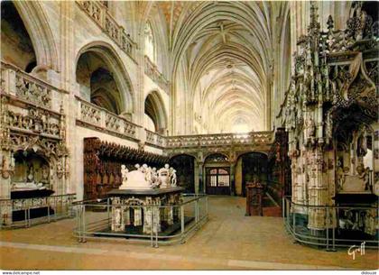 Carte Postale - 01 - Bourg en Bresse - Eglise de Brou - intérieur de l'Eglise de Brou - Le Chœur avec les tombeaux le Ma