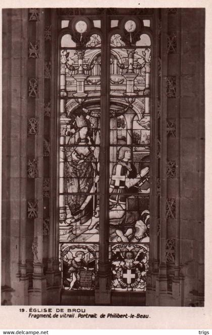Église de Brou - Fragment de Vitrail: Portrait de Philibert le Beau