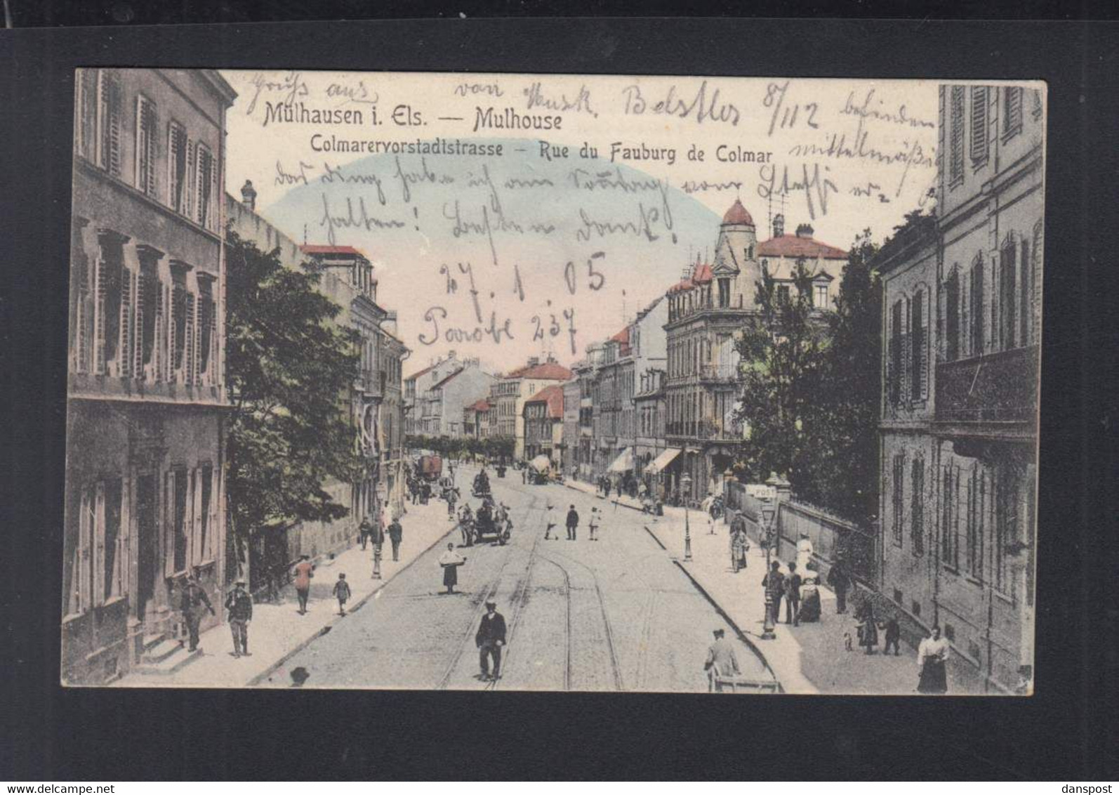 Frankreich France AK Mühlhausen Colmarervorstadtstrasse 1905