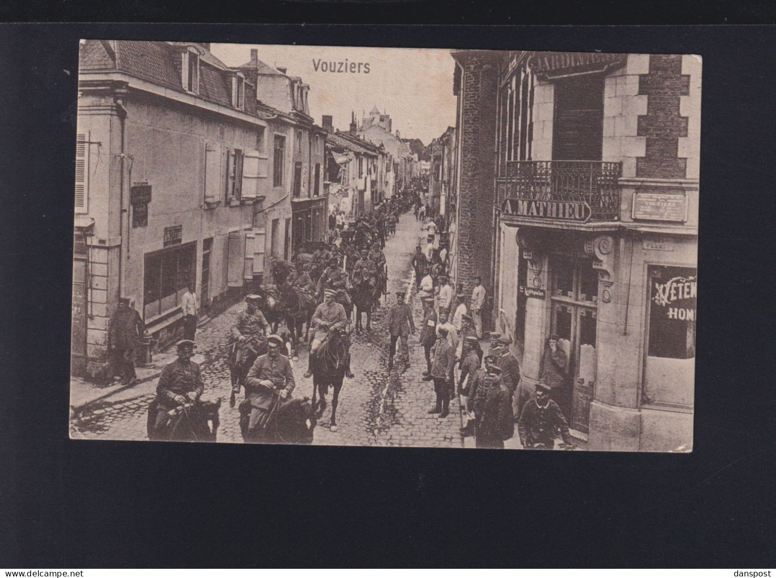 Frankreich France AK Vouziers Deutsche Truppen