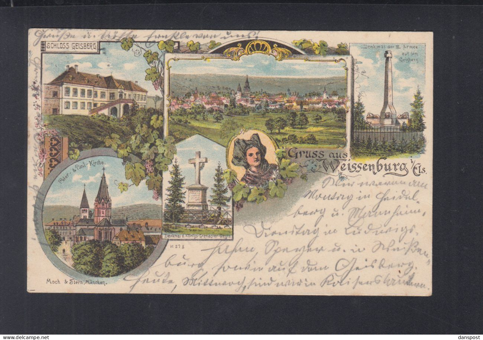 Frankreich France Litho Weissenburg