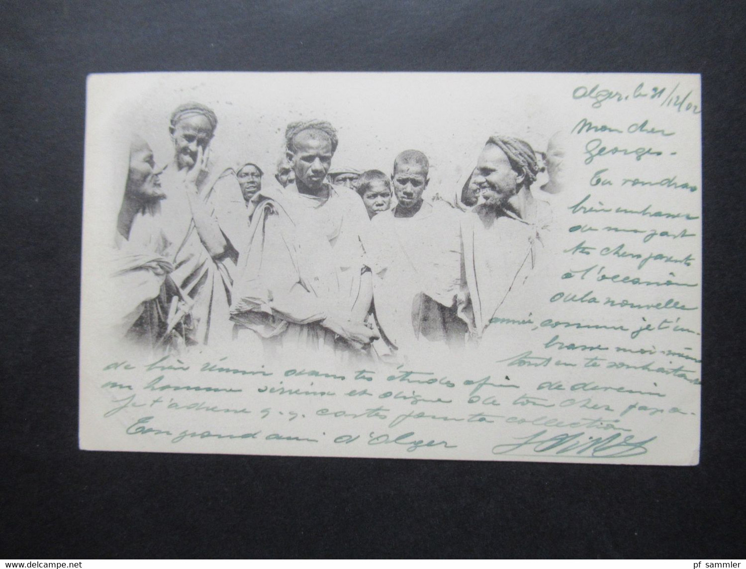 Frankreich Kolonie 1903 Algerien / Alger / Völker und Typen / Männer  Stempel Port....