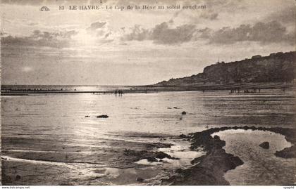 CPA Le Havre Le Cap de la heve au soleil couchant