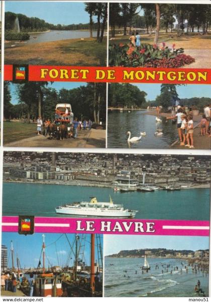 LE HAVRE - 2 CPSM multi vues : Le Havre - Forêt de MONTGEON -