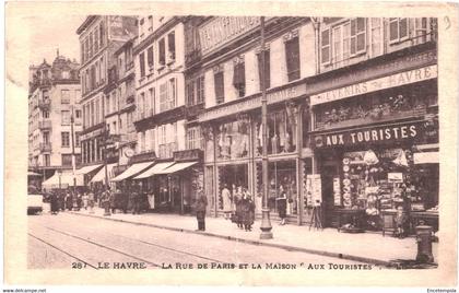 CPA carte publicitaire  France  Le Havre Souvenir du Havre  Maison des Touristes rue de Paris  VM61866ok