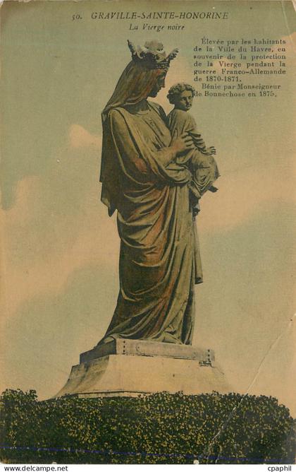 CPM Graville sainte honorine la vierge noire