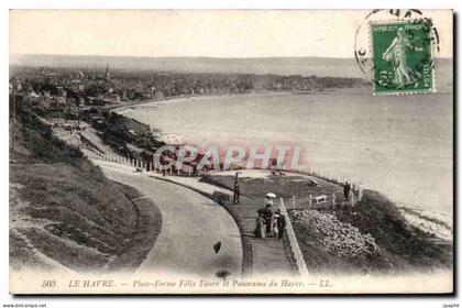 CPA Le Havre Plate forme Felix Faure et panorama du Havre
