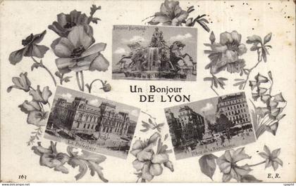 CPA Un bonjour de Lyon
