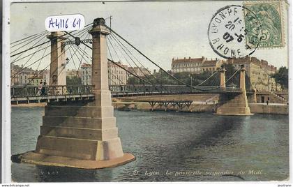 LYON 2- LA PASSERELLE SUSPENDUE DU MIDI