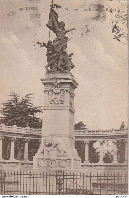 IN 9 - (69)  LYON - MONUMENT DES ENFANTS DU RHONE  -   2 SCANS