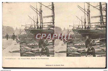 Marseille - L e Vieux Port - Quai de la Fraternite - bateau - CPA