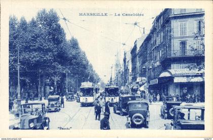 CPA Marseille La Canebiere Tramway