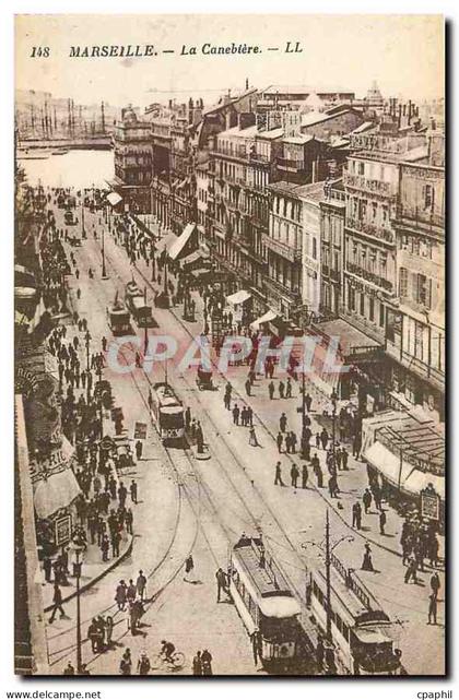 CPA Marseille La Canebiere Tramway