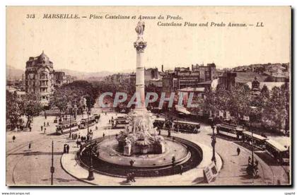 CPA Marsellie Place Castellane et Avenue du Prado Castellano Place And Prado Avenue